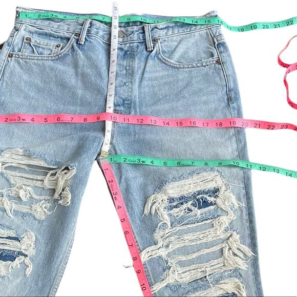 Grlfrnd Karolina Jeans Womens 30 x  High Rise Grunge 90s Boho Distressed NWT - Picture 6 of 7